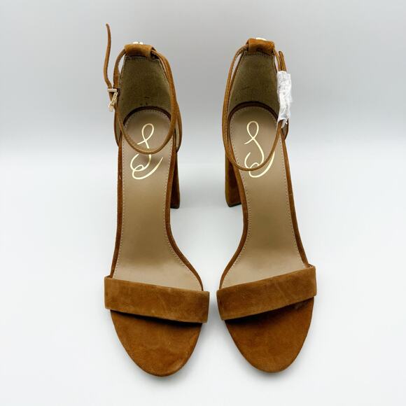 Sam Edelman Womens Yaro Ankle Strap Sandal Heel Size US 8.5 Brown Suede NIB - Picture 5 of 12